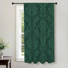 Load image into Gallery viewer, Rich and Rich Sovereign’s Kaleidoscope Green Velvet Window Curtain 28"(W) x 40"(H)