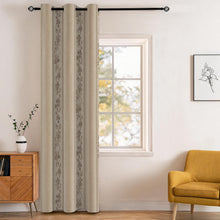 Load image into Gallery viewer, Rich and Rich Vintage Beige Floral Damask Blackout Gommet Curtain Blackout Fabric Grommet Curtain 52x84inch