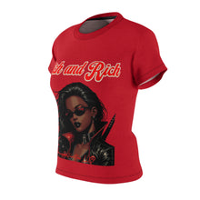 Load image into Gallery viewer, R&RH Women’s Bold Graphic Red Tee - 'Rich and Rich'