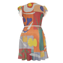 Load image into Gallery viewer, (R&RH) Orange Flower Tea Dress