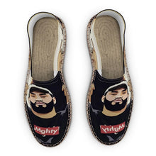 Load image into Gallery viewer, Mghty Unisex Caricature Black Espadrilles