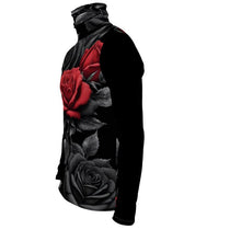 Load image into Gallery viewer, Rich and Rich BlackRedRose Men's Black Turtleneck | Designer Slim-Fit Roll Neck Shirt - Rich and Rich Homeopportunities