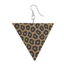 Load image into Gallery viewer, Rich and Rich Safari Animal Print Geometric Shape Women's Wooden Earrings - Rich and Rich Homeopportunities