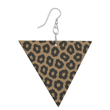 Load image into Gallery viewer, Rich and Rich Safari Animal Print Geometric Shape Women's Wooden Earrings - Rich and Rich Homeopportunities
