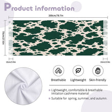 Load image into Gallery viewer, Rich and Rich Emerald Ranch Chic Women’s Tassel Scarf | Soft Designer Imitation Cashmere Wrap - Rich and Rich Homeopportunities