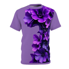 Load image into Gallery viewer, Vibrant Floral Unisex Tee - Purple Floral Design for Spring & Summer Style
