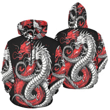 Load image into Gallery viewer, Rich and Rich Black and Red Snake Men's Hoodie