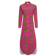 Load image into Gallery viewer, Rich and Rich Unique Swag Women's Pink Shirtdress
