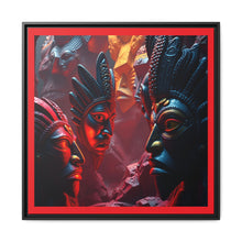 Load image into Gallery viewer, Vibrant Tribal Art Canvas Print - Framed Multi-Color Decor