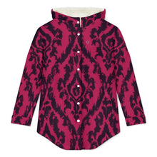Load image into Gallery viewer, Rich and Rich Magenta Abstract Women's Full Snap Fleece Jacket