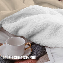 Load image into Gallery viewer, Rich and Rich Burgundy Blossom Luxe Throw Sherpa Fleece Blanket 50"x60"