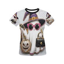 Load image into Gallery viewer, Rich and Rich Chic Ghost Graphic Women's White Tee Portrait