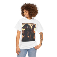 Load image into Gallery viewer, Western-Themed Unisex Heavy Cotton Tee - Cowboy and Wolf Design, Casual Wear, Gift for Him/Her, Festival Apparel, Unique Graphic Tee
