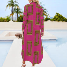 Load image into Gallery viewer, Rich and Rich Unique Swag Women's Pink Shirtdress