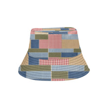 Load image into Gallery viewer, Rich and Rich Blue Checkered Patchwork Men's Bucket Hat