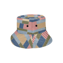 Load image into Gallery viewer, Rich and Rich Blue Checkered Patchwork Men's Bucket Hat