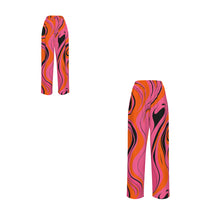 Load image into Gallery viewer, Rich and Rich Pink Swirl Women's Loose Pants Without Drawstring