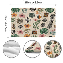 Load image into Gallery viewer, Rich and Rich Tropical Tribal Print with Geometric Motifs Pet Mat β 25 Γ 18 Inch | Soft Washable Pet Feeding and Resting Mat (USA)