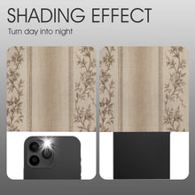 Load image into Gallery viewer, Rich and Rich Vintage Beige Floral Damask Blackout Gommet Curtain Blackout Fabric Grommet Curtain 52x84inch