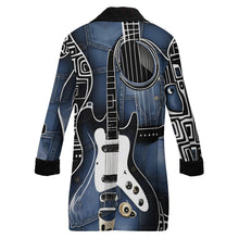 Load image into Gallery viewer, Rich and Rich Men's Blue Guitar Double Breasted Coat