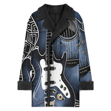 Load image into Gallery viewer, Rich and Rich Men's Blue Guitar Double Breasted Coat