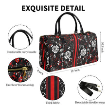 Load image into Gallery viewer, Rich and Rich White Roses Rich and Rich 1200D Nylon Travel Bag with PU Leather Handles - Rich and Rich Homeopportunities