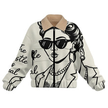 Load image into Gallery viewer, Rich and Rich The Hustle Is Real Women's Patch Pocket Fleece Beige Jacket - Rich and Rich Homeopportunities