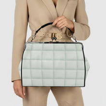 Load image into Gallery viewer, Rich and Rich Lime Kisslock Crossbody Women's Large Shoulder Bag