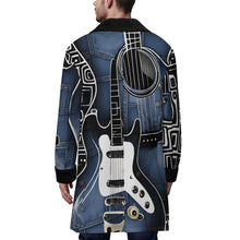 Load image into Gallery viewer, Rich and Rich Men's Blue Guitar Double Breasted Coat