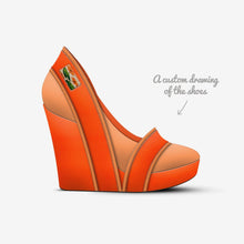 Load image into Gallery viewer, Rich and Rich BeigeEssence Women's Orange Leather Platform Pump