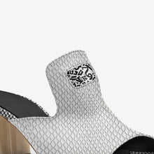 Load image into Gallery viewer, Rich and Rich Black-White-Summer Plain Luxe Women's Block Heel Sandal