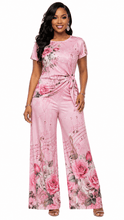 Load image into Gallery viewer, Rich & Rich Women's Pink Floral Music Side-Tie Top & Wide-Leg Pants Set - Rich and Rich Homeopportunities