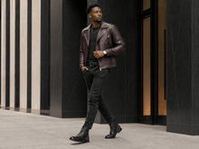 Load image into Gallery viewer, RichandRich_Biz Elegant Burgundy Men's Biker Boot Boot - Rich and Rich Homeopportunities
