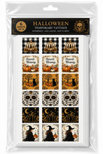 Load image into Gallery viewer, Rich and Rich Halloween Personalized Temporary Tatoo Set of 6 Sheets