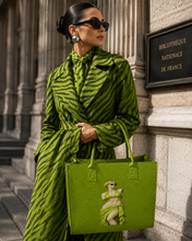 Load image into Gallery viewer, Rich and Rich Modern Goddess Light Green Felt Tote Bag | Reusable Everyday Shopping & Travel Tote | Made in USA