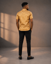 Load image into Gallery viewer, Rich and Rich Gold Baroque Men's Short Sleeved Shirt - Rich and Rich Homeopportunities