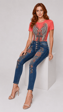 Load image into Gallery viewer, Gothic Wings & Cross Graphic Denim & Tee Set - Rich and Rich Homeopportunities