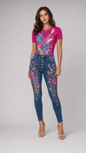 Load image into Gallery viewer, Neon Splatter Abstract Graphic Denim & Tee Set - Rich and Rich Homeopportunities