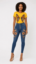 Load image into Gallery viewer, Monarch Butterfly Graphic Denim & Tee Set - Rich and Rich Homeopportunities