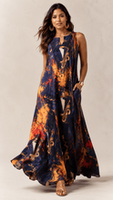 Load image into Gallery viewer, Rich & Rich Women's Jazz Royale Saxophone Sleeveless Maxi Dress with Pockets - Rich and Rich Homeopportunities