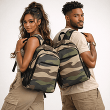 Load image into Gallery viewer, Rich and Rich Camo Green Unisex Sports Travel Backpack | Durable 1200D Nylon Backpack for School, Gym & Daily Travel - Rich and Rich Homeopportunities
