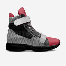 Load image into Gallery viewer, Rich and Rich Red and Black Metallic EasyGlide High Top Men's Sneaker - Rich and Rich Homeopportunities