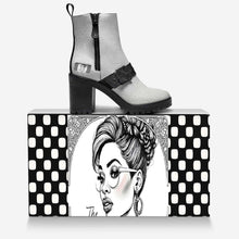 Load image into Gallery viewer, Rich and Rich Black and White PolkaDot Zip Sporty Boot