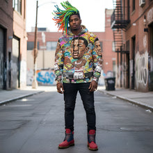 Load image into Gallery viewer, Rich and Rich Multicolor Basketball Man Caricature Men's Hoodie