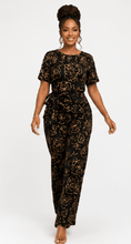 Load image into Gallery viewer, Rich & Rich Women's Black Rose Gold Side-Tie Top & Wide-Leg Pants Set - Rich and Rich Homeopportunities
