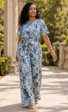Load image into Gallery viewer, Rich & Rich Women's Blue Bird Side-Tie Top & Wide-Leg Pants Set - Rich and Rich Homeopportunities