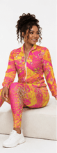 Load image into Gallery viewer, Rich and Rich Yellow and Pink Geometric Yoga Leggings and Jacket Set | Women’s Printed Activewear Outfit - Rich and Rich Homeopportunities