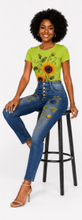 Load image into Gallery viewer, Sunflower Vines Graphic Denim & Tee Set - Rich and Rich Homeopportunities
