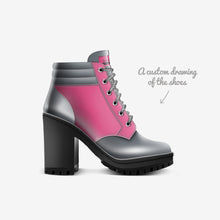Load image into Gallery viewer, Swagolicious Women's Pink and Gray Boot Heel