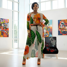 Load image into Gallery viewer, Rich and Rich Orange Floral Chiffon Pants Set